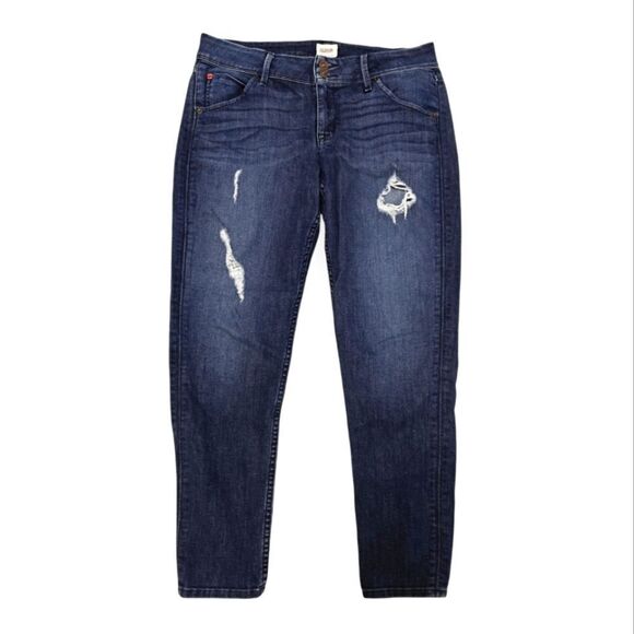 HUDSON DISTRESSED SLIM BLUE JEANS SIZE 30 - Picture 1 of 8